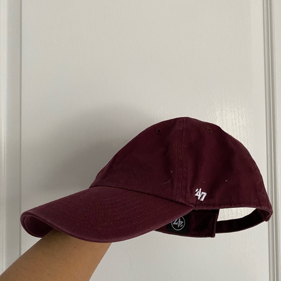 Baseball cap in red denim - Picture 2 of 4